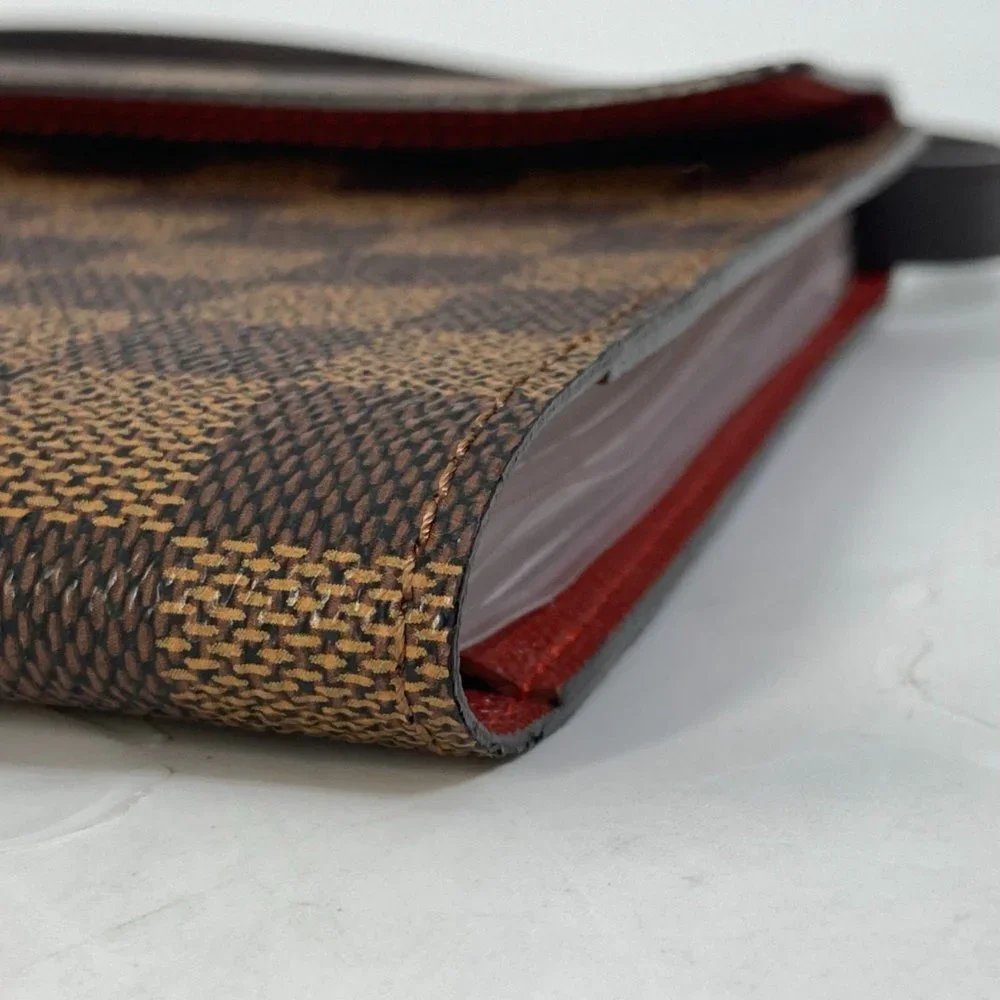 LOUIS VUITTON Authentic Brown Damier Canvas Pouch
